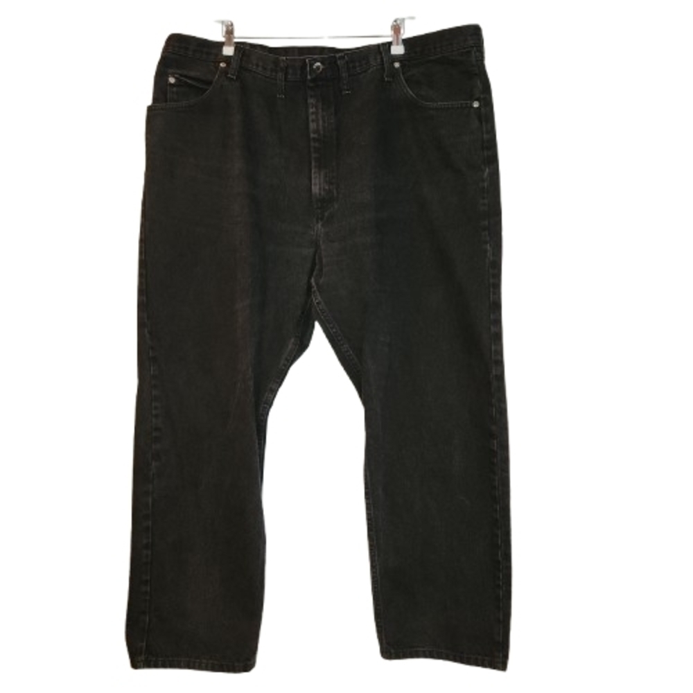 Wrangler Authentic Vintage Black Jeans Size 46X30 Classic 5 Pocket Straight Zip